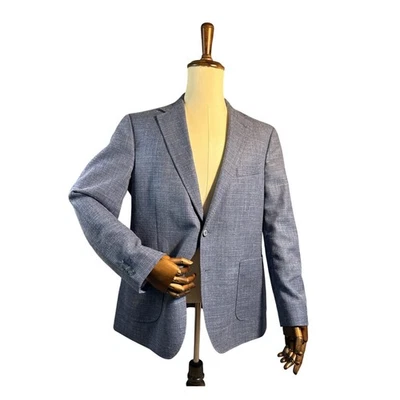 Chaqueta Blazer Joseph Abboud San Ildefonso Lana Seda Lino Para Hombres 44 R Buggy Back Foto 1 de 4