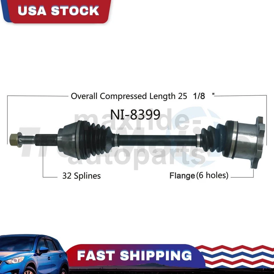 Junta de eixo traseira esquerda do lado do motorista CV compatível com 1990 1991 1992 1993 1994 INFINITI Q45 - Imagem 1 de 1
