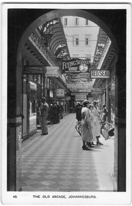 RPPC Antiguo Arcade JOHANNESBURGO Sello Rojo, Hat Shop Signs Sudáfrica 1953 Postal - Imagen 1 de 2