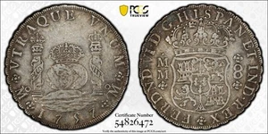 1757 Mo MM Ferdinand VI. 8 Reales pillar dollar PCGS XF40 - Picture 1 of 8