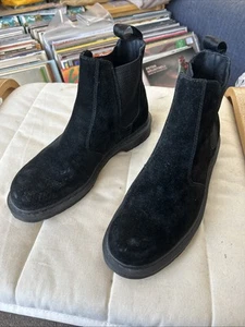 Dr Martens Black Suede Chelsea Boots Size 11 Great Condition - Picture 1 of 9