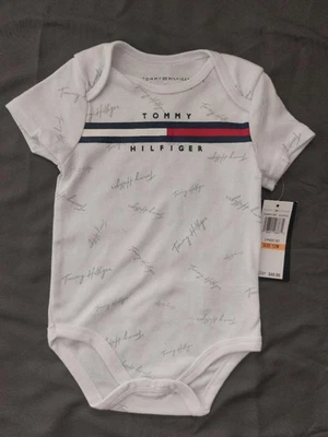 Tommy Hilfiger Bebé Niña Niño Blanco BodySuit Manga Corta Talla 12M Foto 1 de 4