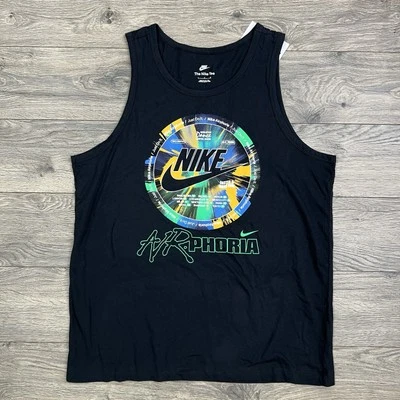 Nike Tank Top Size Large Mens Black White Sportswear Air Phoria $35 - Image 1 of 4