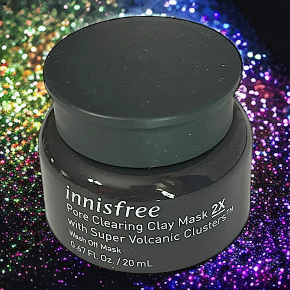 Innisfree Pore Clearing Clay Mask 2x Travel Size 0.67 Oz 20 Ml Wash off NWOB