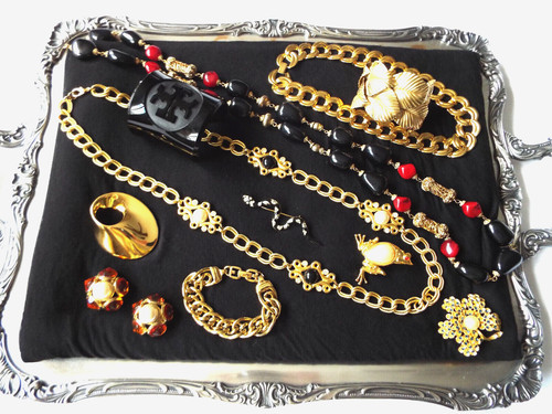 TORY BURCH Lotto Gioielli Hi End Vintage B YSL Monet Tori Burch Givenchy Alana Stewart