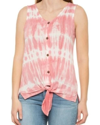 C&C California Women's Tie Dye Tank Top Button Front Tie Size L - Image 1 of 2