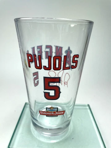 Anaheim Angels Baseball Albert Pujols Pint Glass 16oz Reproduction Signature B16 Cover