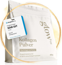 Glow25® Collagen Pulver [450G] - Das Original - Premium Kollagen Hydrolysat - Pe
