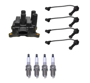 Denso Ignition Coil Wire Set 4 U-Groove Spark Plug Kit For Mazda 2.0L L4 - Picture 1 of 1