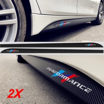 M Performance Carbon Fiber Side Skirt Decal Sticker For BMW 2 3 4 M2 M3 M4 M5 M6 - Image 1 of 4