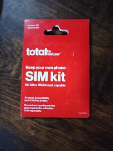Total By Verizon 5G Nationwide Keep Your Phone SIM Kit - Photo 1 sur 2