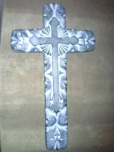 Vintage Carved Cross heavy   Detailed 15 x 9 "  #36 - Picture 1 of 4