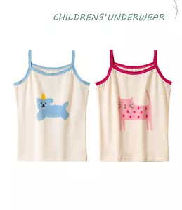 2-Pack Toddler Girls' Super Soft Cotton Undershirts Tank Tops Comfort Cami Shirt - Picture 1 of 45