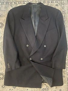 Giorgio Armani Le Collezioni Vintage DB Cashmere & Silk Suit Jacket in Navy 48L - Bild 1 von 8