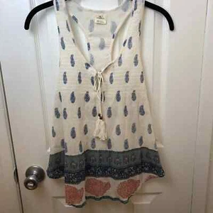 O'Neil Colorful Mixed Prints Paisley Print Racer Back Cotton Blouse. XS - Picture 1 of 8