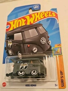 HOT WHEELS - KOOL KOMBI - MOONEYES Flat Gray 2021 HW Surfs Up HTF OOP - Picture 1 of 10