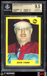POP 1: Dick Todd BGS 9.5: 1989-90 7th Inning Sketch 1st Card Gisto #123 - Picture 1 of 3