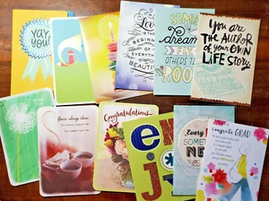 12 HALLMARK Greeting Card BIG LOT Friend Funny Birthday Congrats BLANK Encourage - Picture 1 of 7