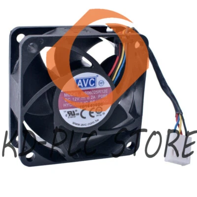 New AVC DS06025R12E 60mm fan 6025 60x60x25mm 12V 0.20A 4PIN cooling fan - Image 1 of 4