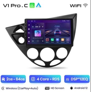 RADIO 2 DIN PER FORD FOCUS BLUETOOTH ANDROID NAVIGATORE GPS WI-FI CARPLAY 2/64 - Foto 1 di 5