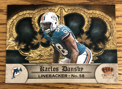 Karlos Dansby 2012 Crown Royale Dolphins #50  *8305* - Image 1 of 2