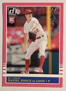 2019 Donruss Pink Mothers Day Parallel Daniel Ponce De Leon Rookie /25 Cardinals