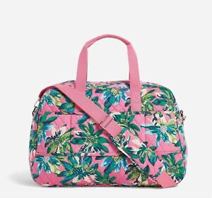 🌸Vera Bradley Medium Travel Bag Suitcase Spring Break Tropical NWT