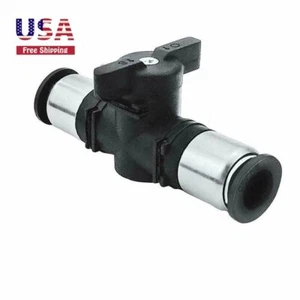 Válvula de bola neumática de control de flujo de aire OD de tubo de 6 mm adaptador de conexión de unión recta - Imagen 1 de 4