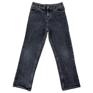 Calvin Klein Pants Boys 7 Jeans Black Denim Adjustable Waist Kids Youth 22x21 - Picture 1 of 10