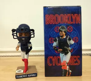 Francisco Alvarez Bobblehead Brooklyn Cyclones New York Mets Catcher with Mask - Picture 1 of 17