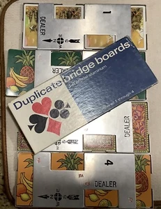 J-R Official Vintage Red/Silver Aluminum Duplicate Bridge Boards Set of 1-4 - Picture 1 of 8