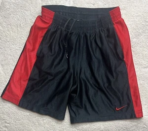 Rare Nike Basketball Shorts Dazzle Silky Smooth Shiny Black Red Medium - Bild 1 von 4