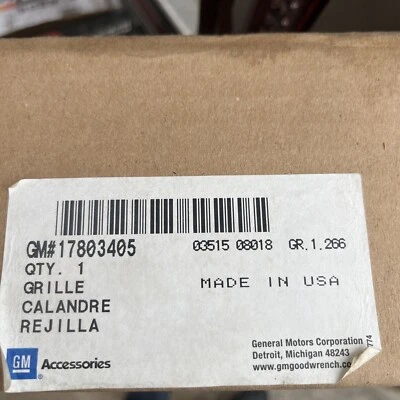 Nuevo conjunto de rejilla de radiador superior OEM GM para GMC Yukon 17803405 2007-2014 Foto 1 de 2