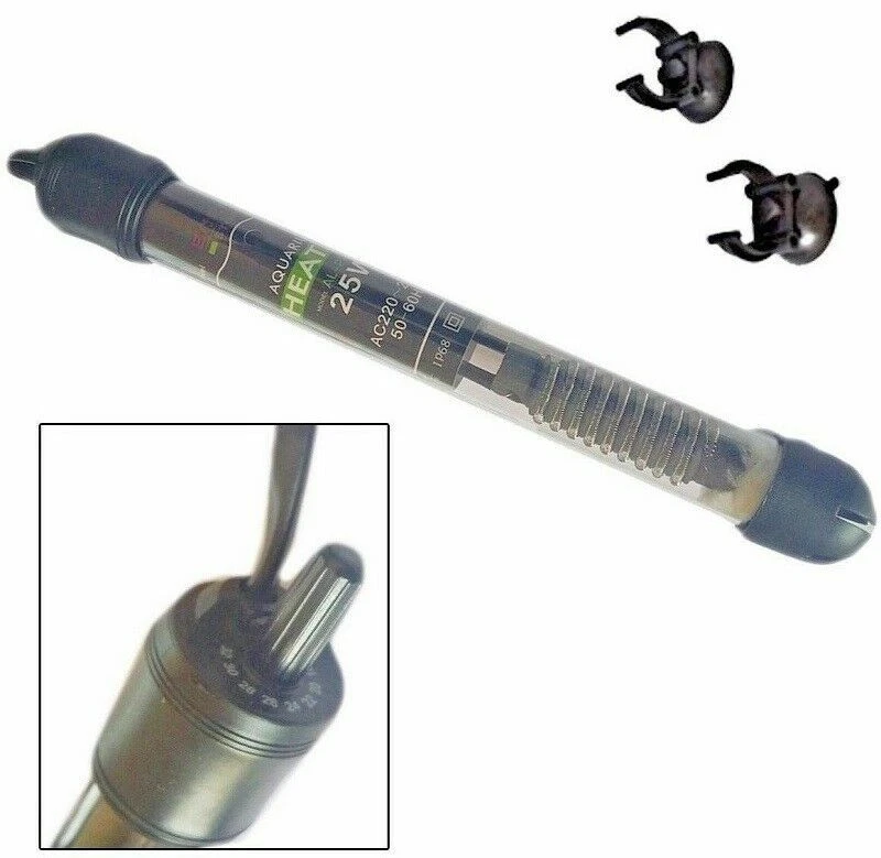 TERMOSTATO RISCALDATORE PER ACQUARIO REGOLATORE TEMPERATURA 25W AD IMMERSIONE - Image 1 of 1