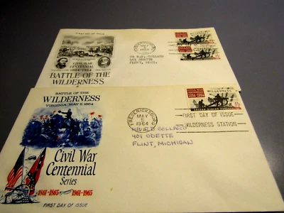 Lot of 2 - Civil War Centennial 1864-1964 Commemorative First Day Issue 1964 - Image 1 of 4