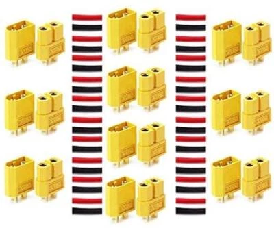 10 pares de enchufes y hembra XT60 para baterías RC Lipo, modelismo, amarillo - Imagen 1 de 2