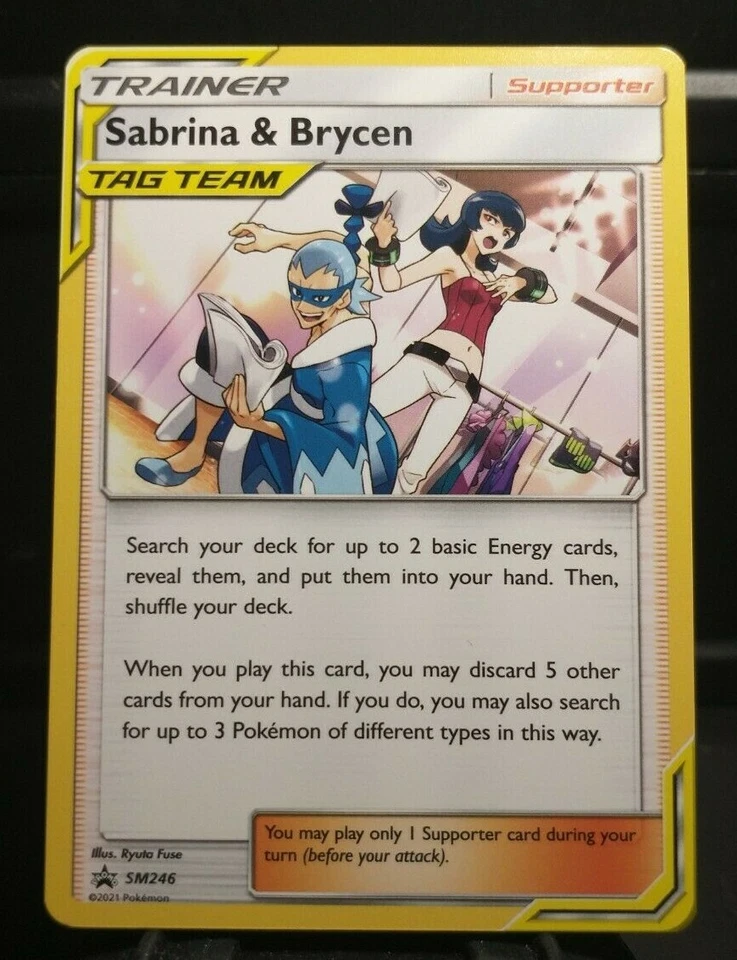 Sabrina & Brycen SM246 NM Black Star Promo Near Mint Tag Team Pokemon TCG Card - Image 1 of 1