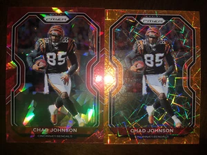 Chad Johnson 2020 Panini Prizm Red Cracked Ice + Orange Laser Prizm Bengals - Bild 1 von 2
