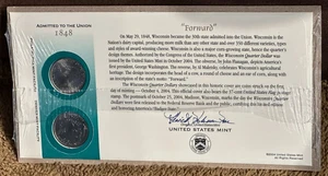 2004 - P &D - From the 50 State Quarters 1st Day Minted Collection - Wisconsin - Picture 1 of 2