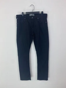 French Connection Black Plain Slim Fit Button Fly Jeans Stretch W34 L32 - Picture 1 of 10