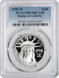 1998-W $100 American Platinum Eagle PR70DCAM PCGS - Picture 1 of 2