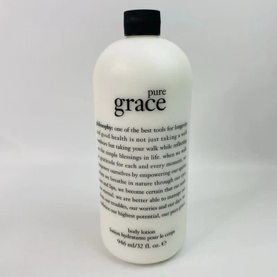 Loción corporal Philosophy Pure Grace 32 fl oz / 946 ml tamaño enorme | nueva sin bomba - Imagen 1 de 4