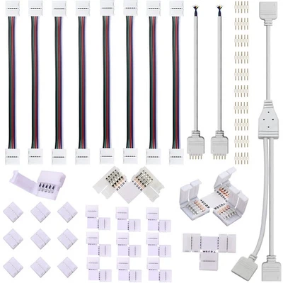 5 Pin LED Strip Connector Kit Include L and T Shape 5 Pin LED RGBW Connector ... - Image 1 of 4