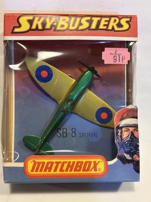 MATCHBOX SKYBUSTERS SB8 RAF SUPERMARINE SPITFIRE WW2 AVIÓN DE COMBATE FUNDIDO A PRESIÓN Foto 1 de 4