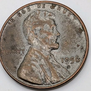 1956 - D/D - Penny centesimo di grano Lincoln U63 - Foto 1 di 6