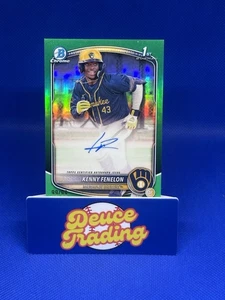 2025 Bowman Cromo #CPA-KF Kenny Fenelon Verde Rifrattore Auto 1° Bowman /99 - Foto 1 di 3