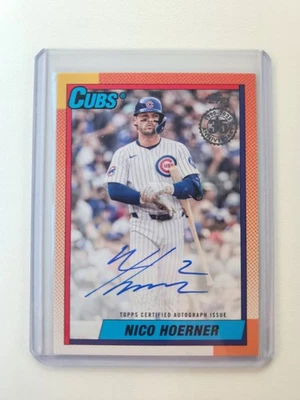 2025 Topps Update '90 Topps Autographs #90AUNH Nico Hoerner AUTO Chicago Cubs - Image 1 of 2