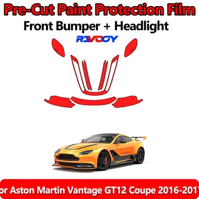  PreCut Front Bumper PPF Kit Film For Aston Martin Vantage GT12 Coupe 2016-2017 - Image 1 of 4