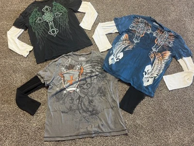 Camiseta MMA Elite Para Hombre Talla XL y L Lote De 3 Manga Larga Térmica Mezcla De Algodón  Foto 1 de 4