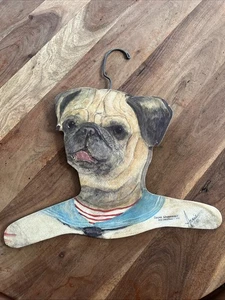 Percha de madera Annie Rhinehart Pug Oscar Wagenhorst Guardiamarina EE. UU. S. Johnston - Imagen 1 de 6